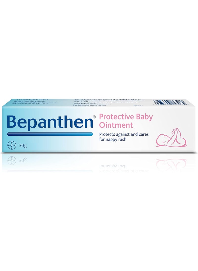 Bepanthen Protective Baby Ointment 30g, Bepanthen Nappy Care Ointment, Gentle Bepanthen Diaper Ointment, Baby Rash OintmentC - Image 1